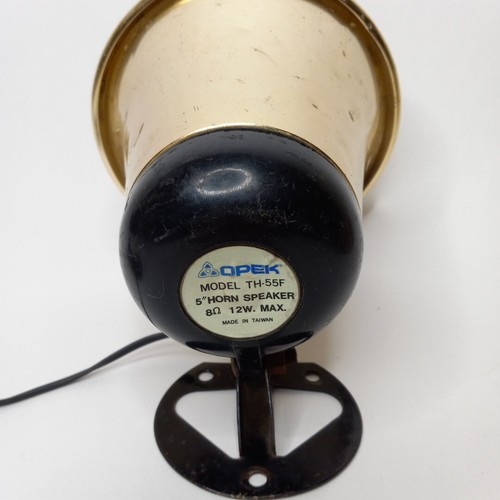 Vintage Opek 5" Siren Lpud Speaker 10 Ft Cord 12 Watt Model TH-55F Taiwan TESTED - Picture 4 of 7