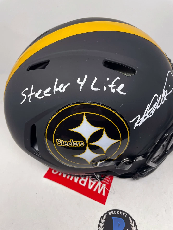 Casco de tamaño completo HEATH MILLER Pittsburgh Steelers FIRMADO Eclipse Pro certificado de autenticidad BAS Foto 2 de 4