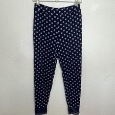 Soma Pajama Pants Small Sleepwear Lounge PJs Pockets Lightweight Lace Trim Blue