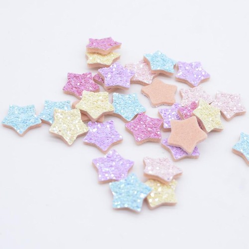 50pcs Star Patch Glitter Sticker DIY Fabric Appliques Handmade Stick On Patches - Picture 4 of 15