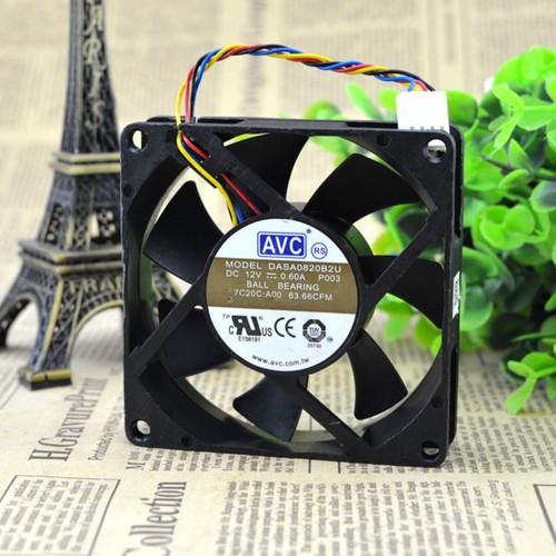 1X 8CM 4-wire CPU Chassis Cooling Fan 8020 12V 0.60A DASA0820B2U - Picture 1 of 3