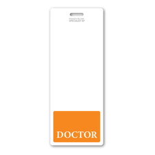 Oversized DOCTOR Badge Buddy - Extra Long Vertical ID Backer for Doctors