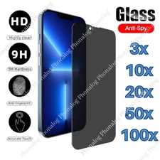Privacy Screen Protector Tempered Glass Lot For iPhone 16 15 14 13 12 11 XS 8 7