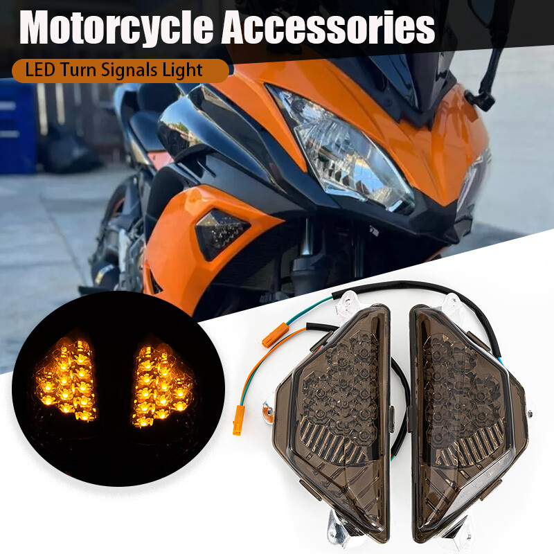 Front LED Turn Signals Indicator Light For Kawasaki Ninja