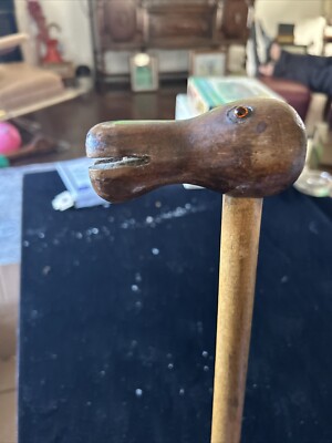 Hand Carved Cane / Walking Stick Pennsylvania Folk Art 1964