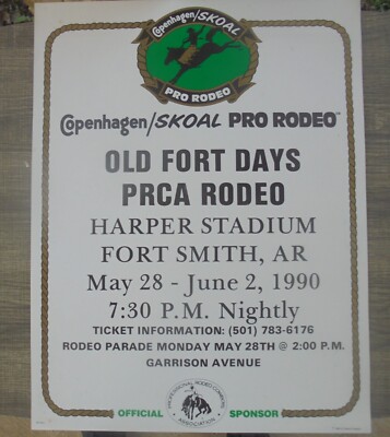 COPENHAGEN/SKOAL PRO-RODEO-OLD FORT DAYS PRCA RODEO PAPERSTOCK ADVERTISING