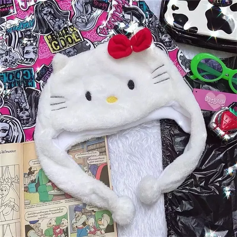 Hello Kitty Accessories Y2k, White Hello Kitty Beanies