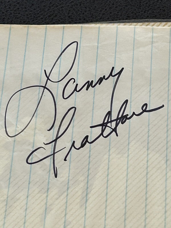 ⚾️Vintage Pittsburgh Pirates Announcer Lanny Frattare Autograph Newspaper Clip👍