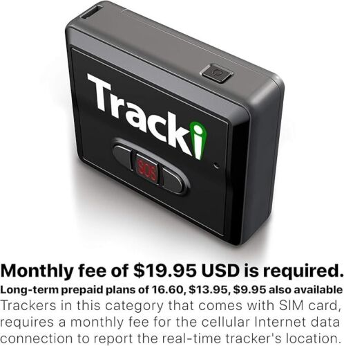 Tracki GPS Tracker for Vehicles, Car, Kids, Assets. Subscription Needed 4G LTE G
