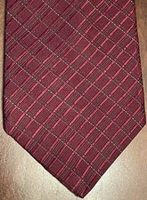 Calvin Klein Burgundy 100% Silk Men’s Neck Tie Made In Usa