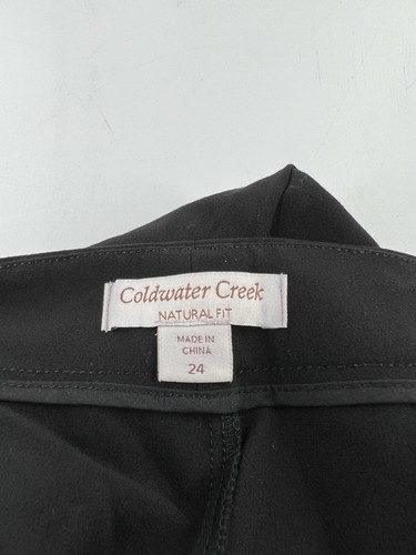 Coldwater Creek Shape Me Pants Womens Plus 24 Black Natural Fit Stretch Cropped - Picture 5 of 6