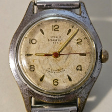 Vintage Uomo Orologio OSCO / Parat "555" Cal.52 Mechanic Antik German Mens Watch