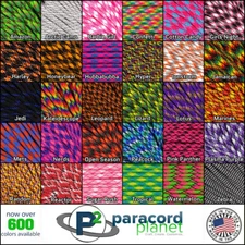 550 Paracord 100 50 25 10 Feet 4 mm Type III Parachute Para Medic Rope Cord