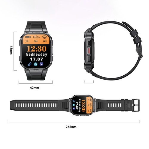 Display Sport Smartwatch with Bt Call Heart Rate Blood Oxygen for Health - Picture 8 of 13