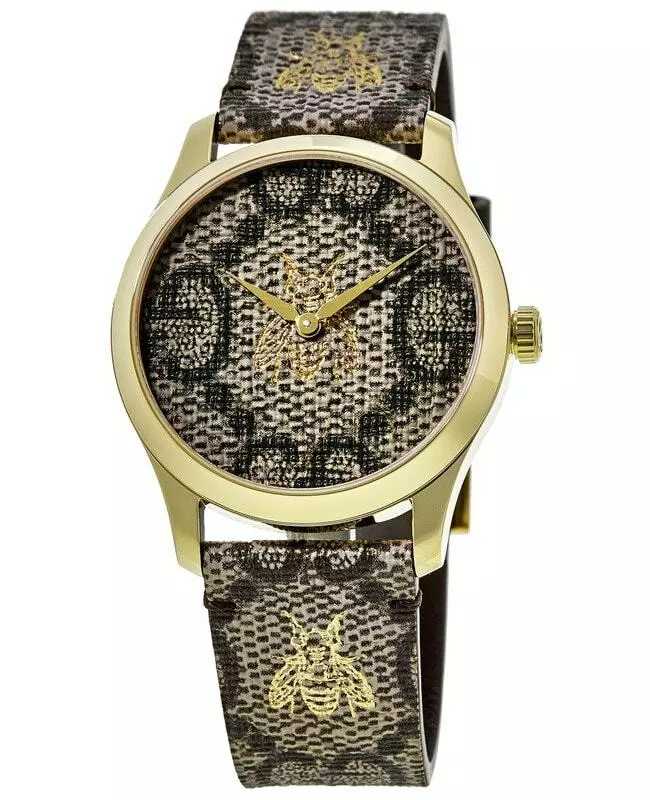 New Gucci G Timeless GG Supreme Canvas Dial Women s Watch