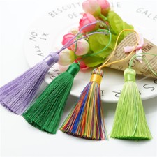 28 Colors 3'' Ice Silk Tassel Trim Key Chian Pendant Jewelry Making DIY