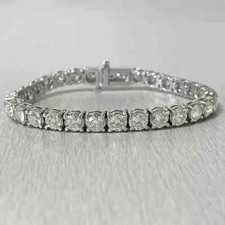 Tennis Bracelet 14K White Gold Plated 8.5Ct Round Cut Lab Created Diamond 7.5"