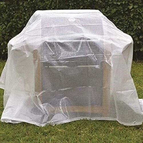 Telo telone RETINATO trasparente occhiellato impermeabile 160 GR/MQ ANTISTRAPPO - Immagine 3 di 4