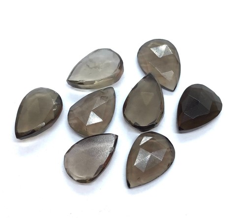 Cuarzo ahumado natural corte rosa pera piedras preciosas sueltas para hacer todo tipo de joyas - Imagen 17 de 24