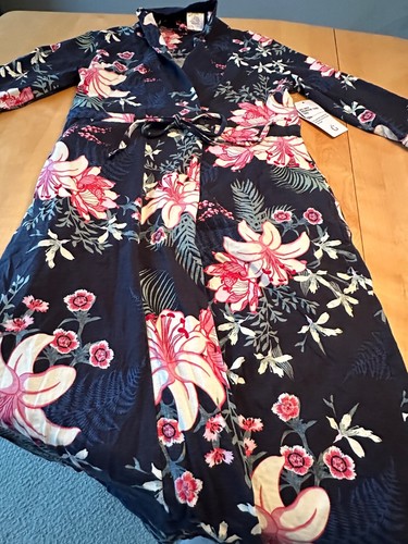 NWT GOWNIES FLORAL POST SURGERY MATERNITY ROBE WOMENS SZ XS/S