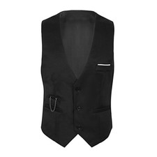 PXS Vest V-Neck Sleeveless Slim Fit Jacket Men Business Waistcoat