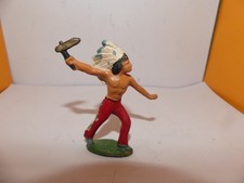 FIGURINE STARLUX 1ER GENERATION INDIEN PANTALON ROUGE TOMAHAWK