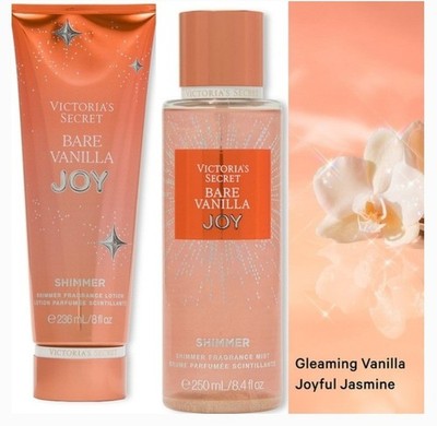 Victoria's Secret Bare Vanilla Joy Shimmer Fragrance Mist AND Body Lotion