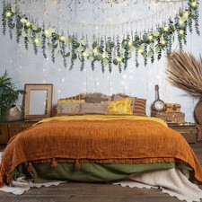 Artificial Hanging Eucalyptus Wall Decor Boho Bedroom Wall Decor with String ...