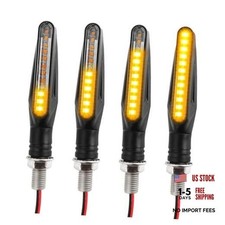 4PCS Motorcycle Turn Signals LED,Ultra-Bright 12 LED Front  Rear Motorcycle