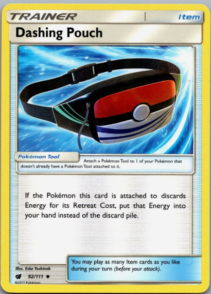 Pokemon - Dashing Pouch - 92/111 - Crimson Invasion  -  NM/M