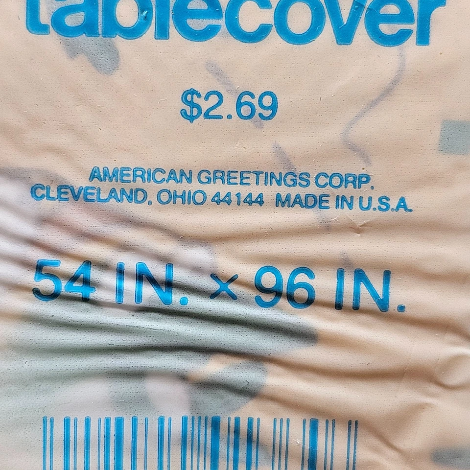 Mantel de papel American Greetings vintage blanco amarillo fiesta ranas verdes Foto 4 de 4