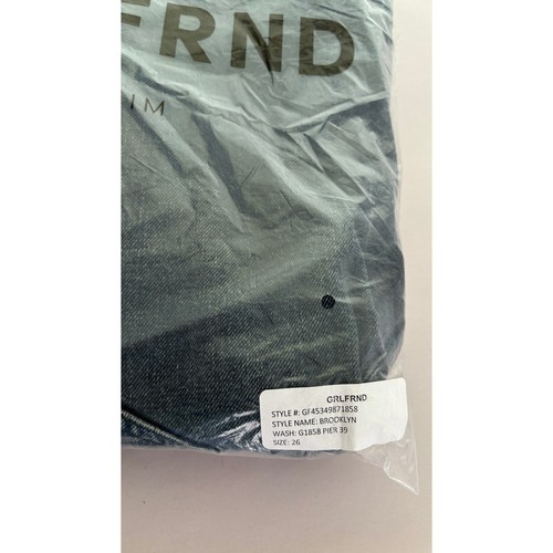GRLFRND Brooklyn High Rise Loose Straight Denim Jeans Womens Size 26 New Pier 39 - Picture 10 of 10