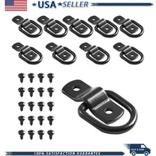 14 D-ring Tie Down Anchors 2400 Lbs Heavy Duty Kit 10 Pcs Black Trailer Tru