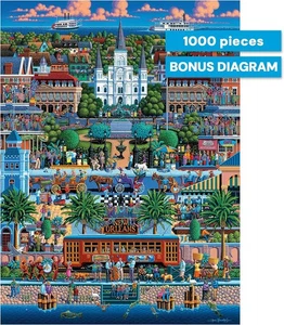 Dowdle New Orleans 1000 Piece Jigsaw Puzzle for Adults Colorful City Scene