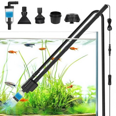 fishkeeper Electric Aquarium Gravel Cleaner, 8 in 1 Automatic Fish 30W, Black
