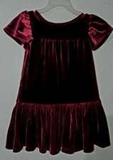 Cat  Jack Girls Red Velvet Dress 2T