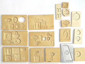 Large Lot Resin-HARD PLASTIC Molds Variety Jewelry Pendants for Clay Wax  40