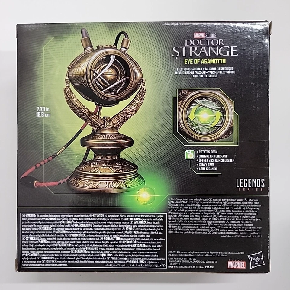 Figura de acción Hasbro Marvel Legends Doctor Strange Gold Eye of Agamotto  Foto 2 de 4