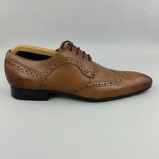 Ted Baker Shoes Size EU41 UK7 Ollivur Tan Leather Dress Brogues Wingtip Formal