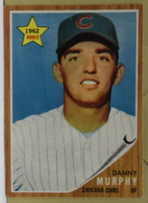 1962 Topps #119 Danny Murphy Rookie Baseball Card. rookie card picture
