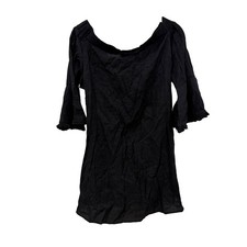 Lulus Black Off The Shoulder Bell Sleeve Mini Dress D21525AL Small