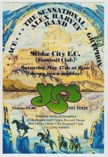 Yes Mini Concert Poster Stoke City FC 1975  Re-Print 4x6 #103*