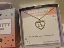 Hello Kitty  Friends Sanrio Yellow Gold Plated Necklace New in Branded Gift Box