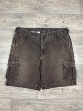 Vintage 90s Carhartt Shorts Men 38x8 Canvas Carpenter Work B24 CHT Brown USA