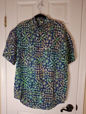 Rum Reggae Tropical/ Hawaiian Shirt. Size L 100% Cotton Made In Indonesia