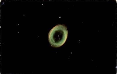 Ring Nebula, Lyra, central star, red giant, planetary nebula, 4100 Postcard