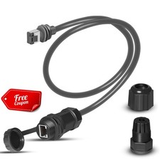 2 Ft Ethernet Adapter for Starlink Gen 3/Mini Cable Extension RJ45 Coupler IP68