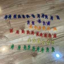 Lot of 58 Vintage Gachapon Vending Machine Transparent Ninja Figurines