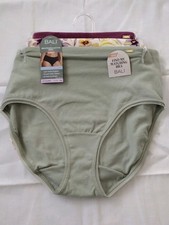 Bali DFLEB3 Cotton Collection 6/M Brief Panty - 3 Pack ASSORTED COLORS NWT