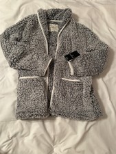 NWT Cuddl Duds Gray Fleece Bed Jacket Small S Pajamas pjs $59 Tag